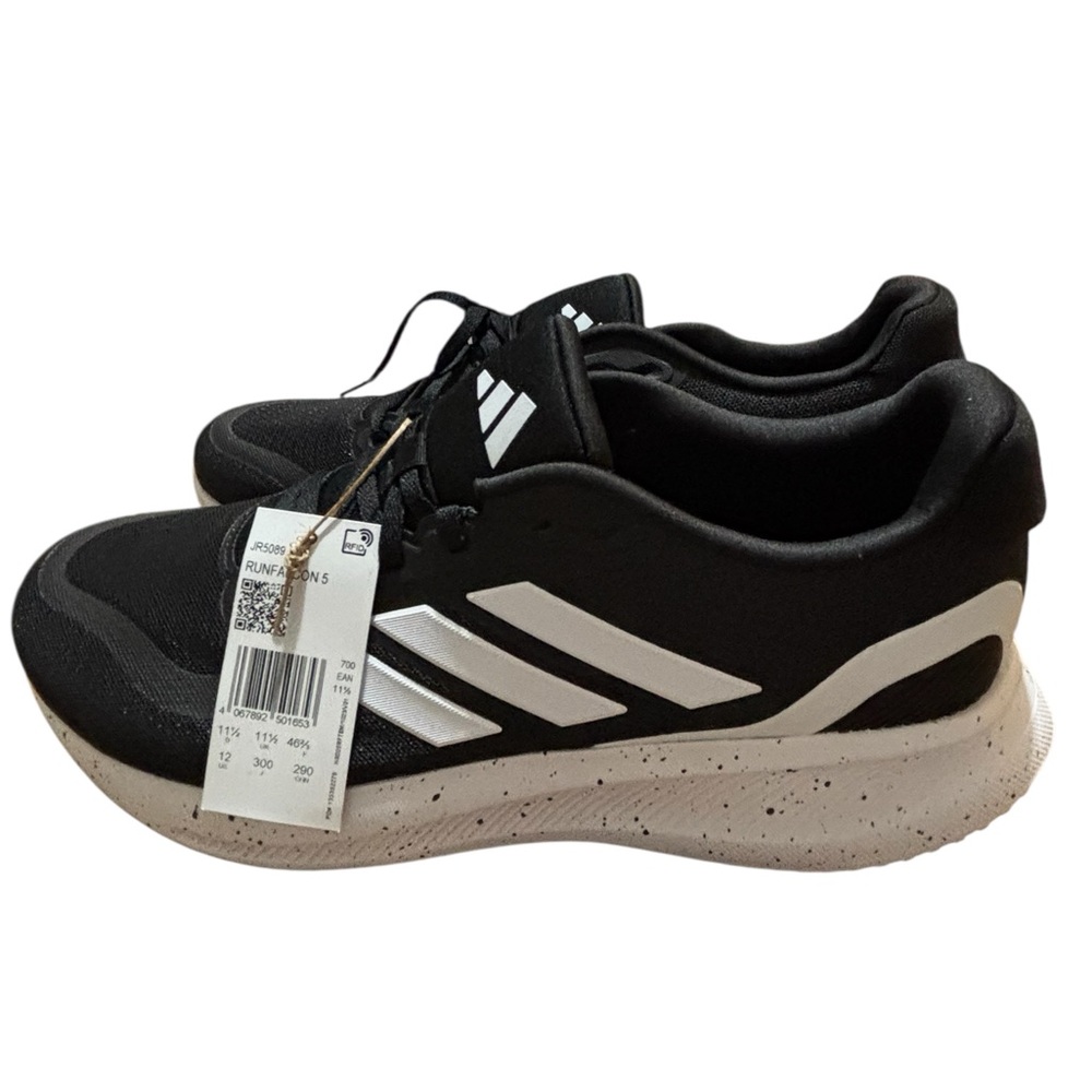 Adidas Runfalcon 5 Running Shoes Men’s Size 12 Black White NEW No Box